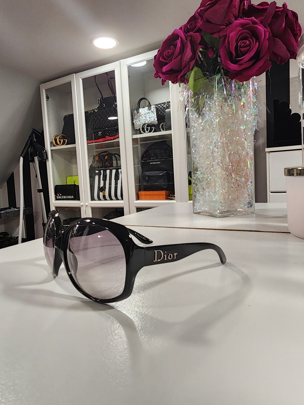 Dior Glossy 1 Women's Black Gradient Lens Sunglasses
